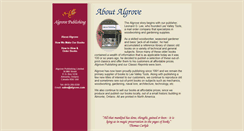 Desktop Screenshot of algrove.com